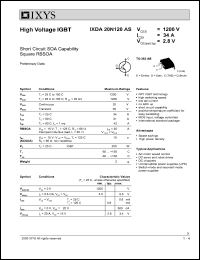 IXDA20N120AS datasheet: 1200V high voltage IGBT IXDA20N120AS