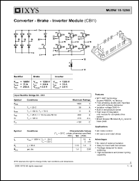 MUBW10-12A6 datasheet: 1600V converter - brake - inverter module MUBW10-12A6