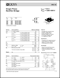 VBO30-18NO7 datasheet: 1600V single phase rectifier bridge VBO30-18NO7