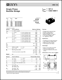 VBO105-08NO7 datasheet: 800V single phase rectifier bridge VBO105-08NO7