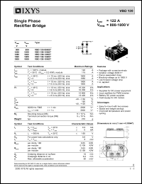 VBO130-18NO7 datasheet: 1800V single phase rectifier bridge VBO130-18NO7