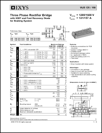 VUB160-16NO1 datasheet: 1600V three phase rectifier bridge VUB160-16NO1