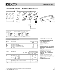 MUBW25-12A7 datasheet: 1600V converter - brake - inverter module MUBW25-12A7