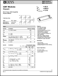 MWI30-06A7T datasheet: 600V IGBT module MWI30-06A7T