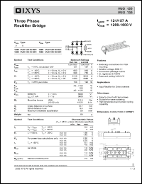 VUO120-12NO1 datasheet: 1200V three phase rectifier bridge VUO120-12NO1