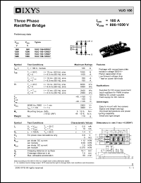 VUO100-08NO7 datasheet: 800V three phase rectifier bridge VUO100-08NO7