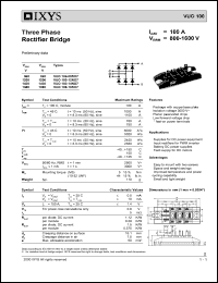 VUO100-14NO7 datasheet: 1400V three phase rectifier bridge VUO100-14NO7