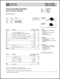 DSSK28-006BS datasheet: 60V power schottky rectiifer DSSK28-006BS
