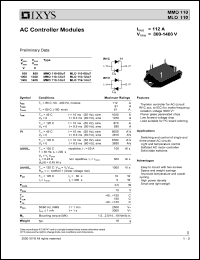 MMO110-12IO7 datasheet: 1200V AC controller module MMO110-12IO7