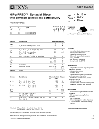 DSEC29-02AS datasheet: 200V HiPerFRED epitaxial diode DSEC29-02AS