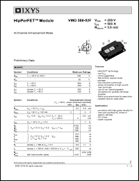 VMO580-02F datasheet: 200V HiPerFET module VMO580-02F