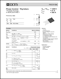 FCC21-08IO datasheet: 1200V HiPerFET power MOSFET FCC21-08IO