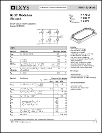 MWI150-06A8 datasheet: 1200V IGBT module MWI150-06A8