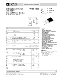 FIO50-12BD datasheet: 1200V bidirectional switch IGBT FIO50-12BD