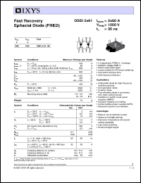 DSEI2X61-10P datasheet: 1000V fast recovery epitaxial diode (FRED) DSEI2X61-10P