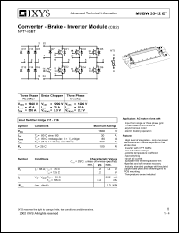 MUBW35-12E7 datasheet: 250V converter-brake-inverter module MUBW35-12E7