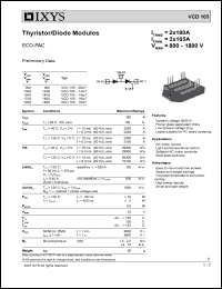 VCD105-14IO7 datasheet: 1400V thyristor/diode module VCD105-14IO7