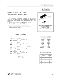 IN74AC32D datasheet: Quad 2-input OR gate high-speed silicon-gate CMOS IN74AC32D