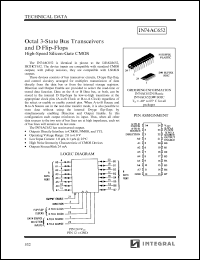IN74AC652DW datasheet: Octal 3-state bus transceivers and D flip-flops high-speed silicon-gate CMOS IN74AC652DW