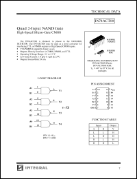IN74ACT00D datasheet: Quad 2-input NAND gate high-speed silicon-gate CMOS IN74ACT00D