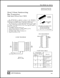 IN74ACT623N datasheet: Octal 3-state noninverting bus transceiver high-speed silicon-gate CMOS IN74ACT623N