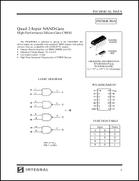 IN74HC00AN datasheet: Quad 2-input NAND gate high-performance silicon-gate CMOS IN74HC00AN