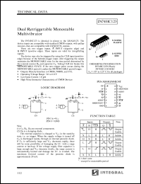 IN74HC123D datasheet: Dual retriggerable monostable multivibrator IN74HC123D