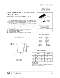 IN74HC164N datasheet: 8-bit serial-input/parallel-output, high-performance silicon-gate CMOS IN74HC164N
