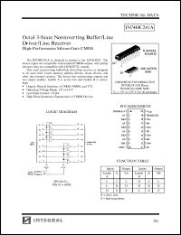IN74HC241AN datasheet: Octal 3-state noninverting buffer/line driver/line receiver, high-performance silicon-gate CMOS IN74HC241AN