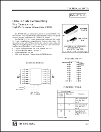 IN74HC245AN datasheet: Octal 3-state noninverting bus transceiver, high-performance silicon-gate CMOS IN74HC245AN