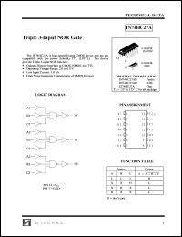 IN74HC27AN datasheet: Triple 3-input NOR gate IN74HC27AN