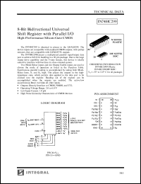 IN74HC299DW datasheet: 8-bit bidirectional universal shift register with parallel I/O, high-performance silicon-gate CMOS IN74HC299DW