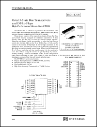 IN74HC651N datasheet: Octal 3-state bus transceivers and D flip-flops, high-performance silicon-gate CMOS IN74HC651N