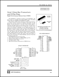 IN74HC652N datasheet: Octal 3-state bus transceivers and D flip-flops, high-performance silicon-gate CMOS IN74HC652N