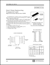 IN74HCT573AN datasheet: Octal 3-state noninverting transparent, high-performance silicon-gate CMOS IN74HCT573AN