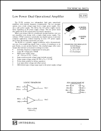 IL358N datasheet: Low power dual operational amplifier IL358N