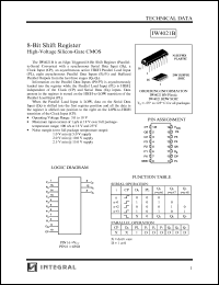 IW4021BDW datasheet: 8-bit shift register, high-voltage silicon-gate CMOS IW4021BDW
