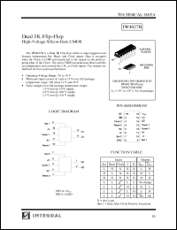 IW4027BN datasheet: Dual JK flip-flop, high-voltage silicon-gate CMOS IW4027BN