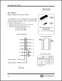 IW4503BD datasheet: Hex buffer, high-voltage silicon-gate CMOS IW4503BD