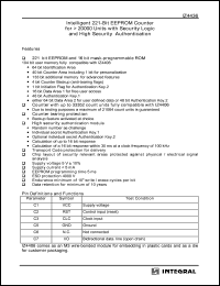 IZ4436 datasheet: Intelligent 221-bit EEPROM counter for >20000 units with security logic and high security authentication IZ4436