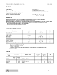 IZD1521 datasheet: Dot matrix LCD driver IZD1521