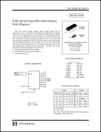 IN74LS164N datasheet: 8-bit serial-input/parallel-output shift register IN74LS164N