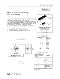 IN74LS245N datasheet: Octal 3-state noninverting bus transceiver IN74LS245N