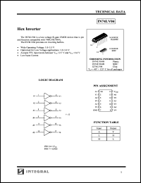 IN74LV04D datasheet: Hex inverter IN74LV04D