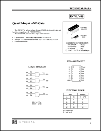 IN74LV08N datasheet: Quad 2-input AND gate IN74LV08N