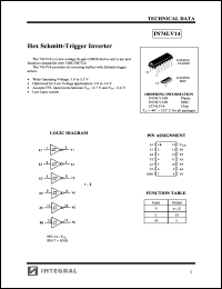 IN74LV14N datasheet: Hex schmitt-trigger inverter IN74LV14N