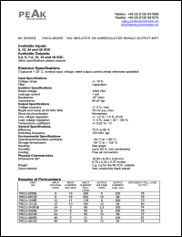 P6CU-1212E datasheet: Input voltage: 12V, output voltage 12V (84mA), 1KV isolated 1W unregulated single output SIP7 P6CU-1212E