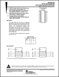 SN74BCT756N datasheet:  OCTAL BUFFERS AND LINE DRIVERS WITH OPEN COLLECTOR OUTPUTS SN74BCT756N
