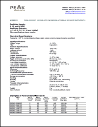 P6DUI-240505Z datasheet: Input voltage: 24V, output voltage 5/5V (100/100mA), 1KV isolated 1W unregulated dual separate output P6DUI-240505Z