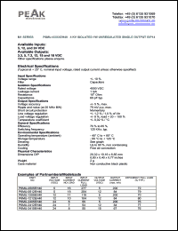P6MU-1212EH40 datasheet: Input voltage:12V, output voltage 12V (84mA), 4KV isolated 1W unregulated single output P6MU-1212EH40